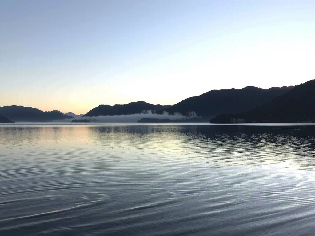 Ruhiger See am Morgen